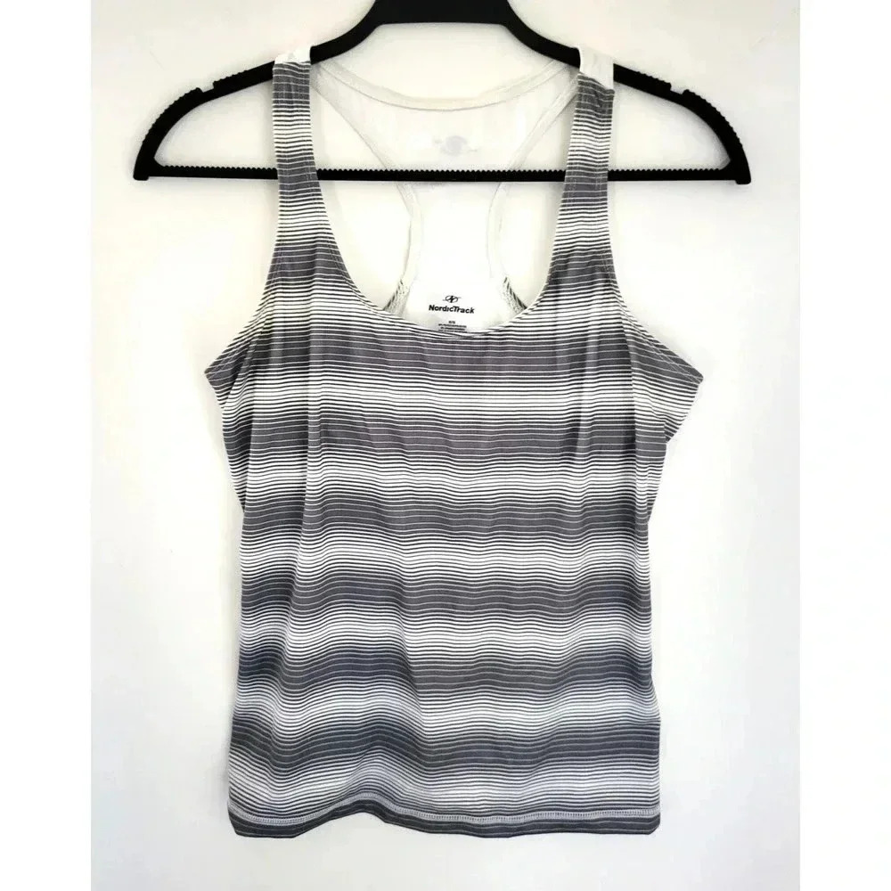 NordicTrack Striped‎ Active Workout Tank